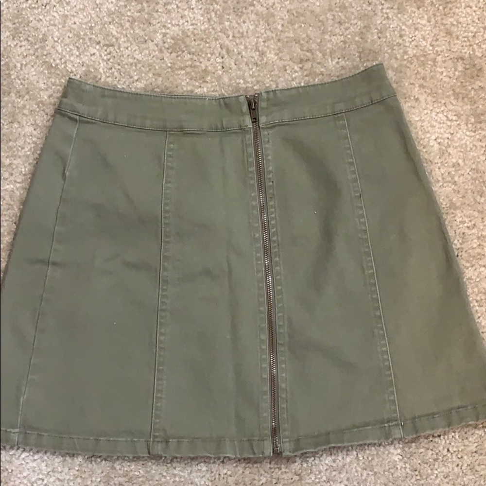 Army Green Khaki Mini Skirt